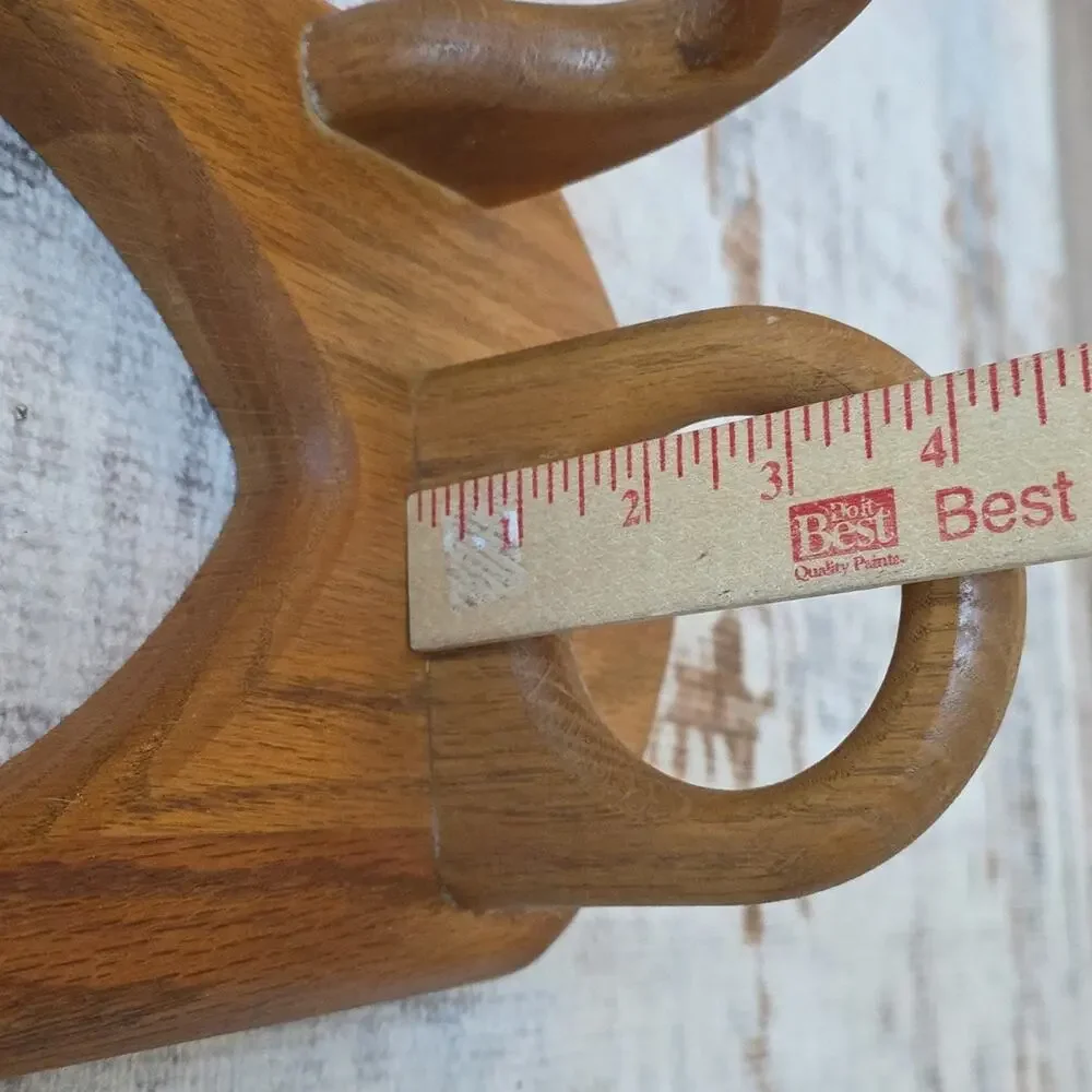 Vintage Heart-Shaped Wooden Wall Hook Cottage Core Nostalgia 80s 90s